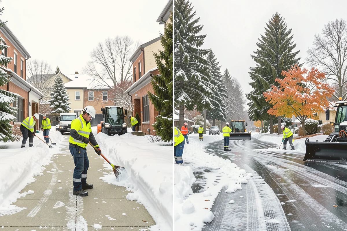 Loader Snow Removal in Orting, Pierce County, WA - Map the lot and designate stockpile zones