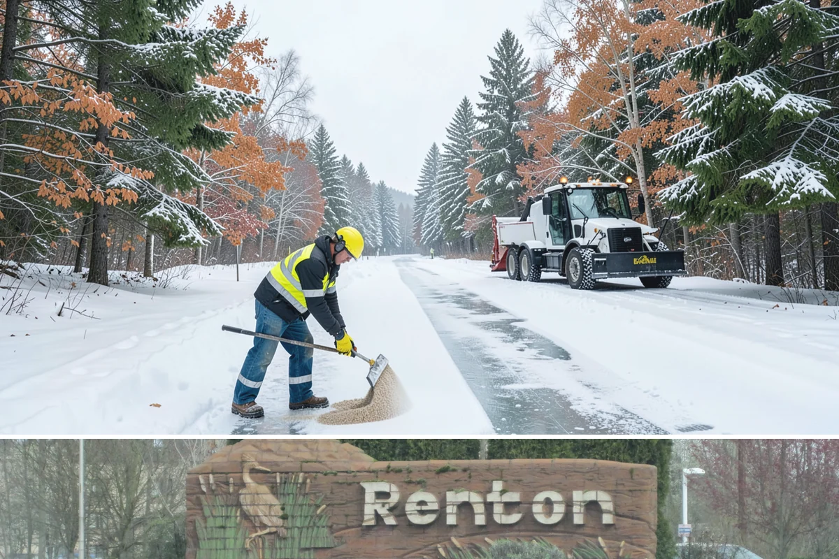 Loader Snow Removal in Renton, King County, WA - Loader work peaks during heavy accumulation events in January and February.
