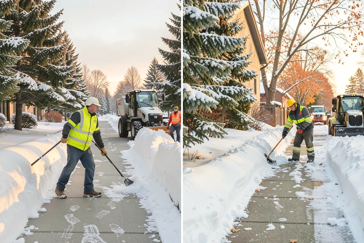 Loader Snow Removal in Ruston, Pierce County, WA - Map the lot and designate stockpile zones