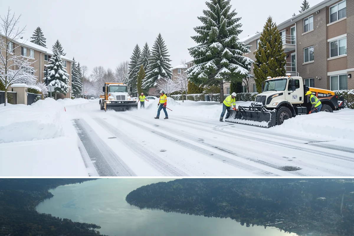 Loader Snow Removal in Sammamish, King County, WA - Loader work peaks during heavy accumulation events in January and February.