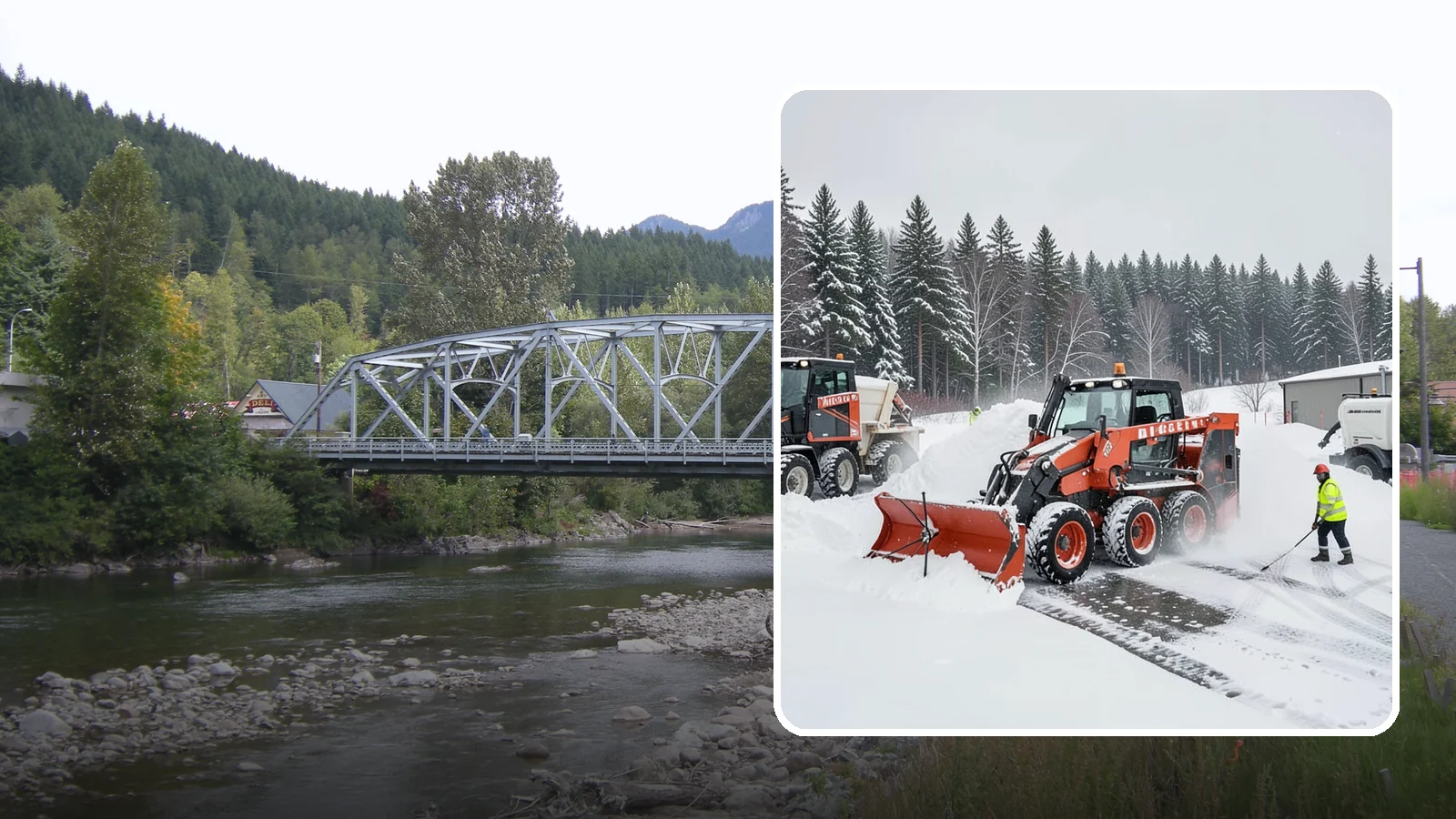 Loader Snow Removal in Skykomish, King County, WA - Our wheel loaders move and stockpile large volumes of snow on big lots and industrial properties.