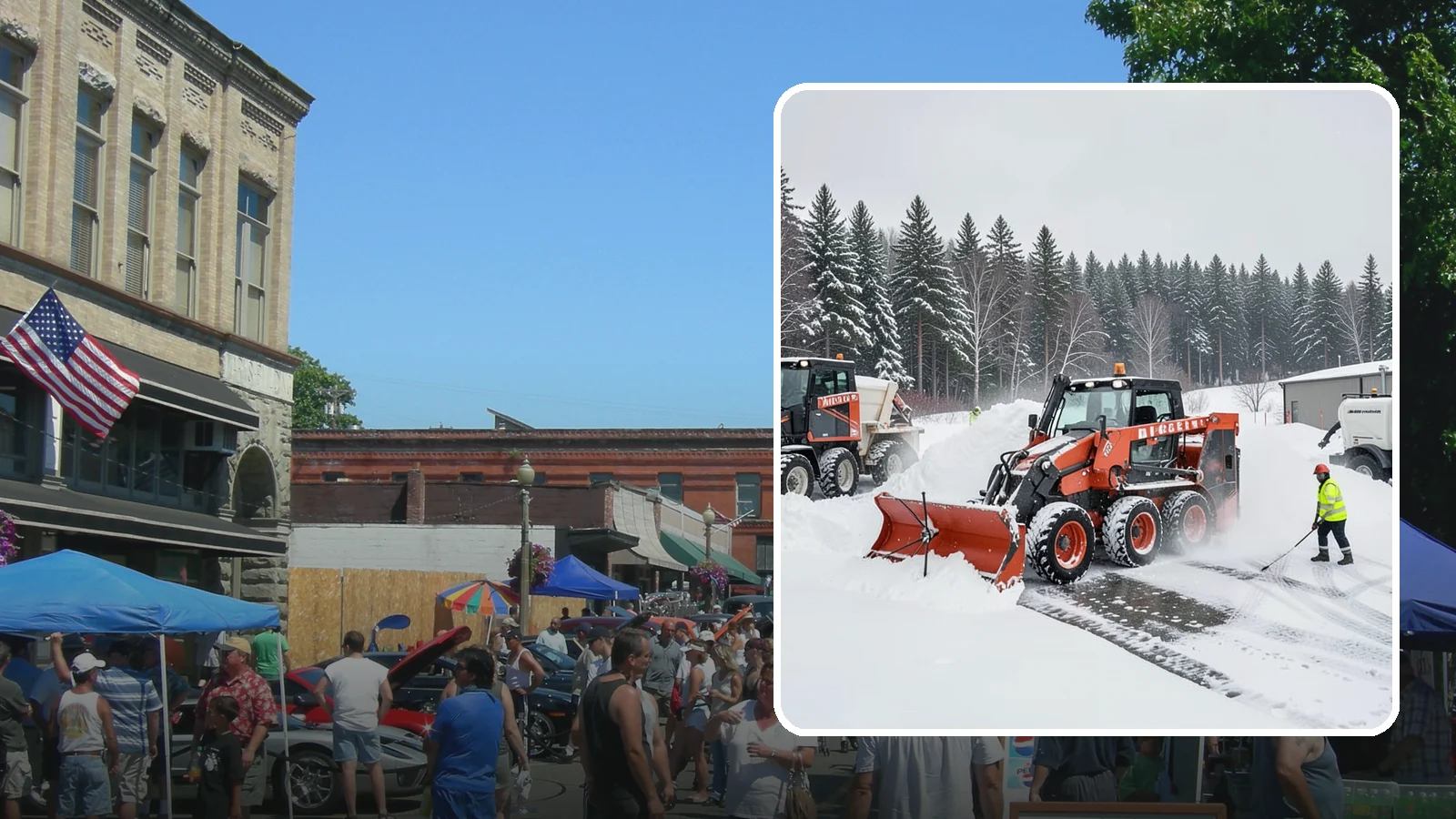 Loader Snow Removal in Snohomish, Snohomish County, WA - Our wheel loaders move and stockpile large volumes of snow on big lots and industrial properties.