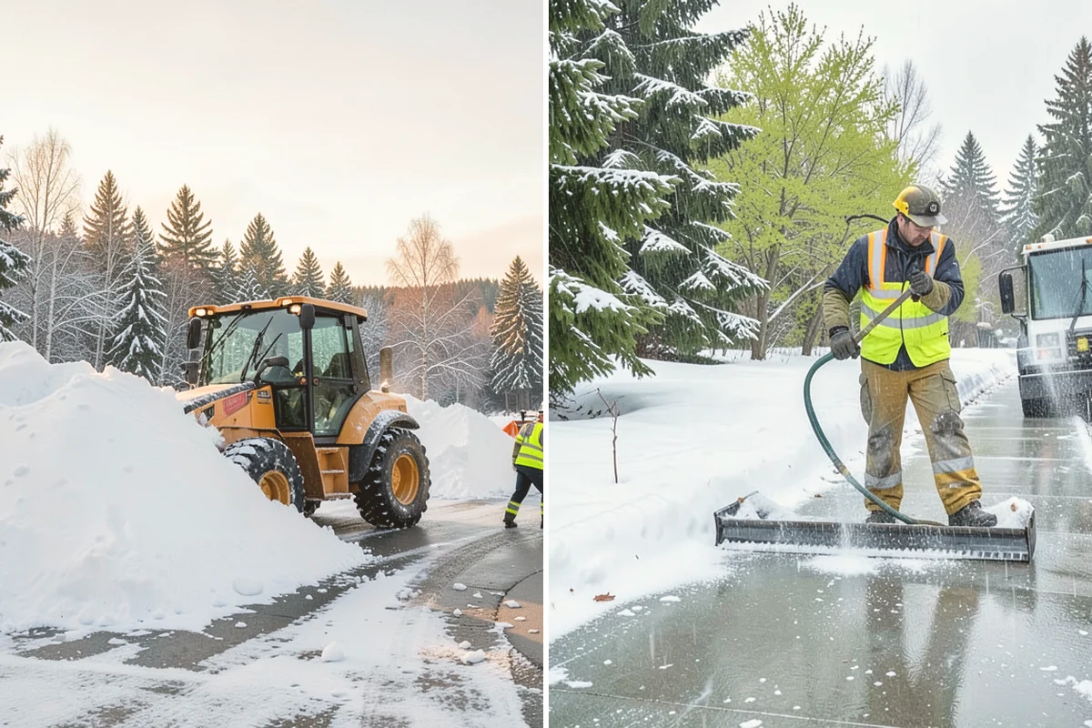 Loader Snow Removal in Snohomish, Snohomish County, WA - Map the lot and designate stockpile zones