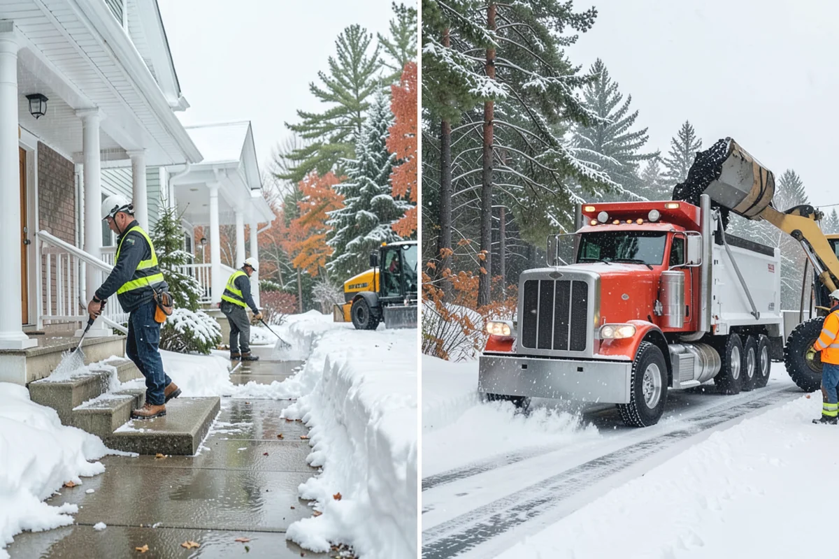 Loader Snow Removal in South Prairie, Pierce County, WA - Map the lot and designate stockpile zones