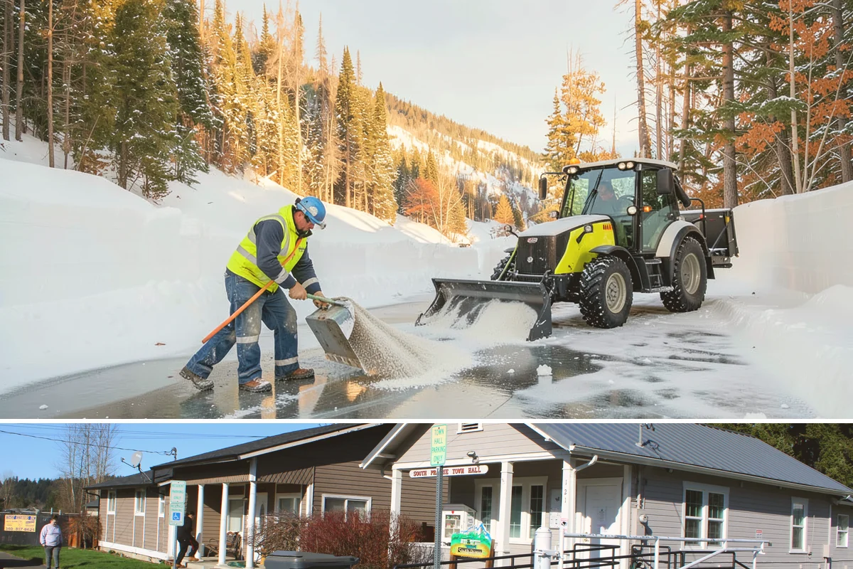 Loader Snow Removal in South Prairie, Pierce County, WA - Loader work peaks during heavy accumulation events in January and February.