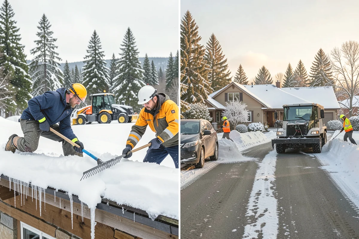 Loader Snow Removal in Tukwila, King County, WA - Map the lot and designate stockpile zones
