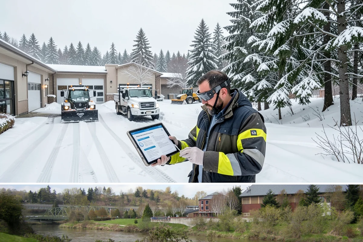 Loader Snow Removal in Tukwila, King County, WA - Loader work peaks during heavy accumulation events in January and February.