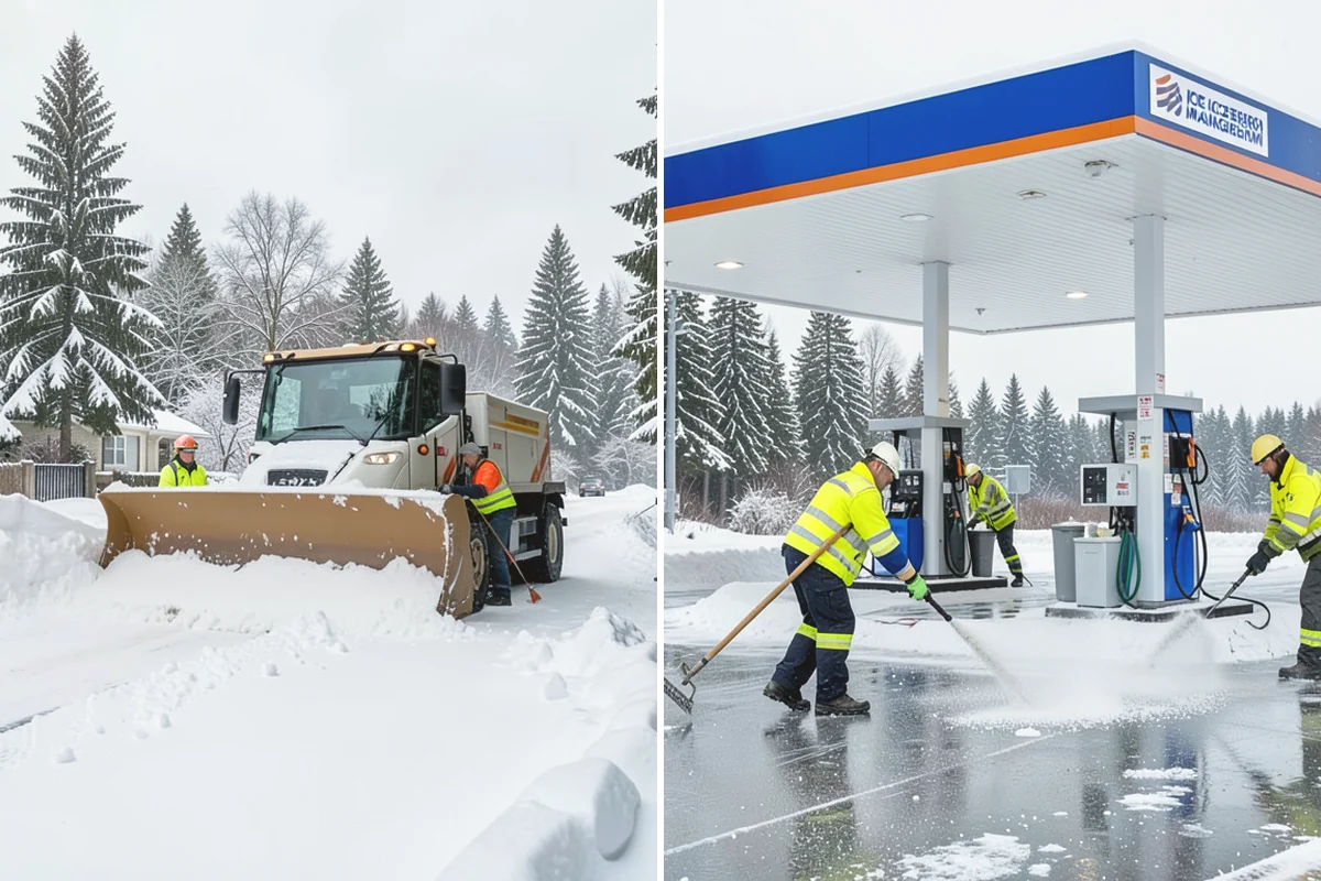 Loader Snow Removal in University Place, Pierce County, WA - Map the lot and designate stockpile zones