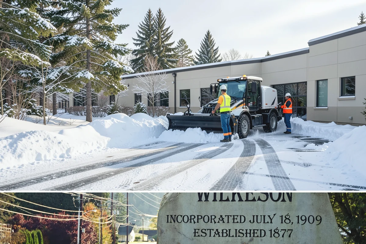 Loader Snow Removal in Wilkeson, Pierce County, WA - Loader work peaks during heavy accumulation events in January and February.