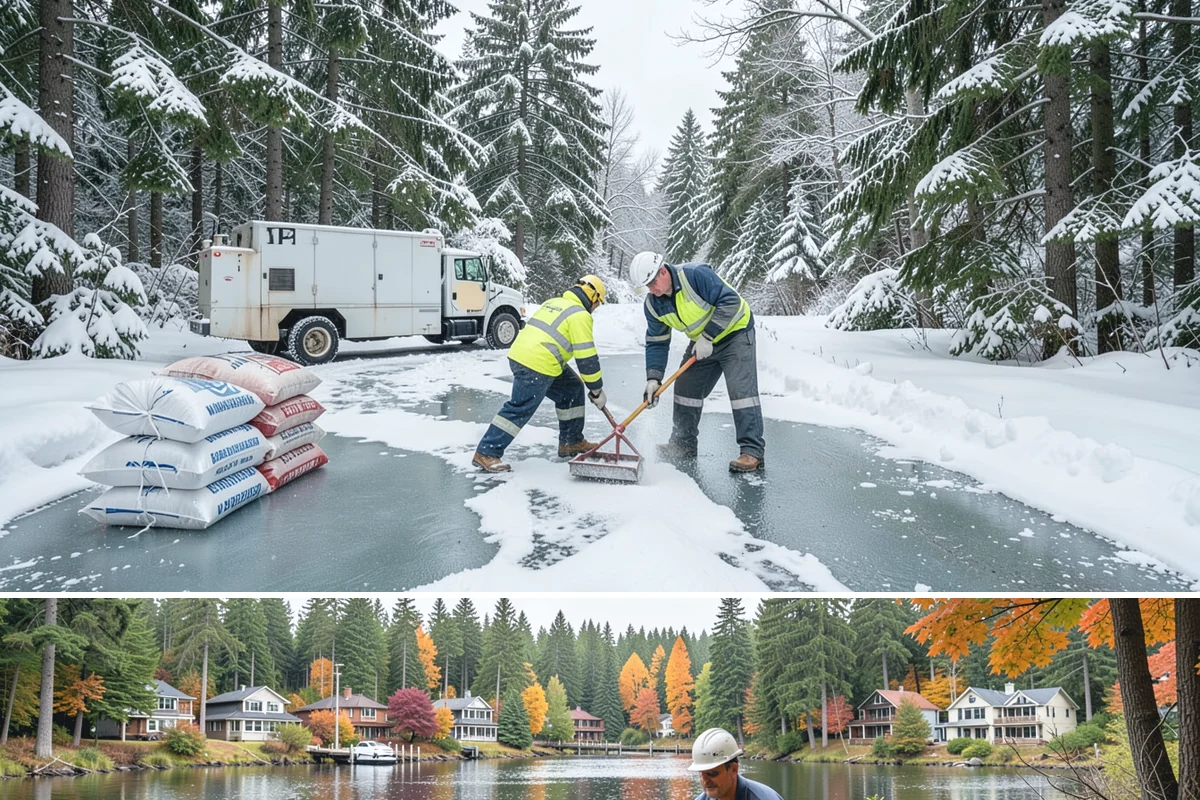Loading Dock Clearing in La Conner, Skagit County, WA - Prioritized before your early-morning receiving windows across the winter shipping season from late fall into early spring.