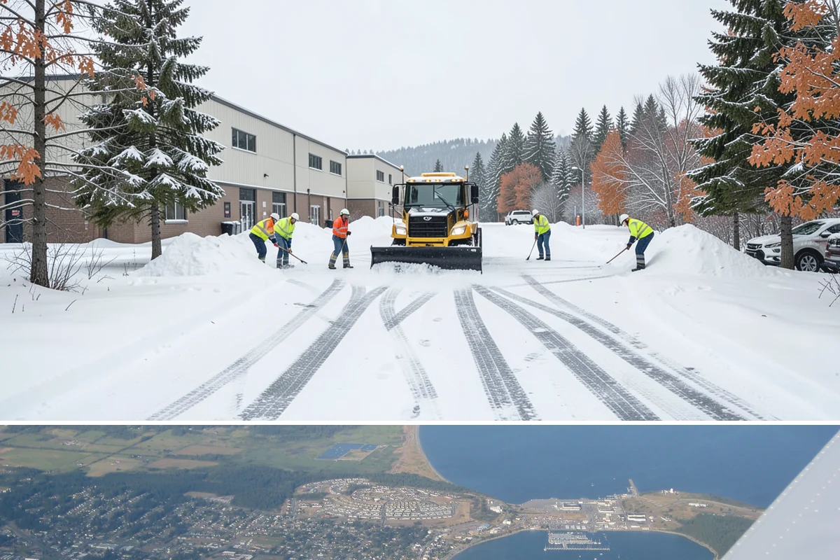 Loading Dock Clearing in Oak Harbor, Island County, WA - Prioritized before your early-morning receiving windows across the winter shipping season from late fall into early spring.