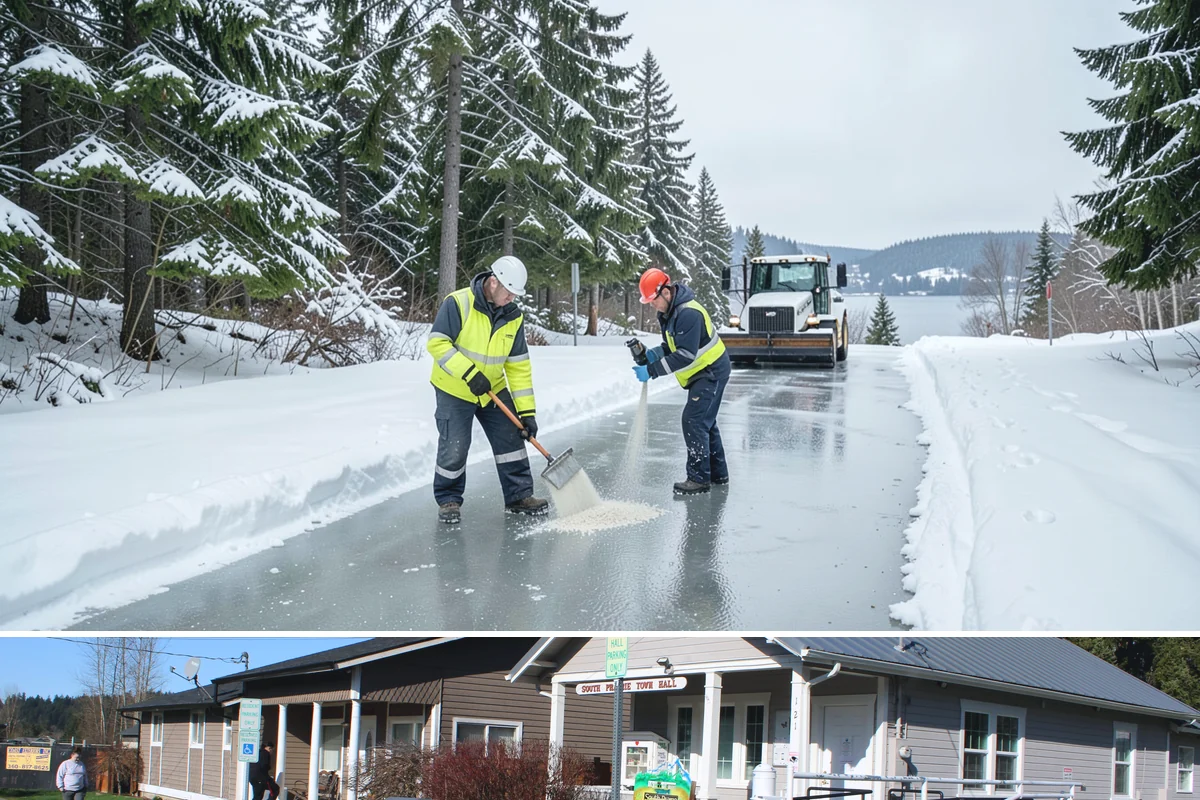 Loading Dock Clearing in South Prairie, Pierce County, WA - Prioritized before your early-morning receiving windows across the winter shipping season from late fall into early spring.