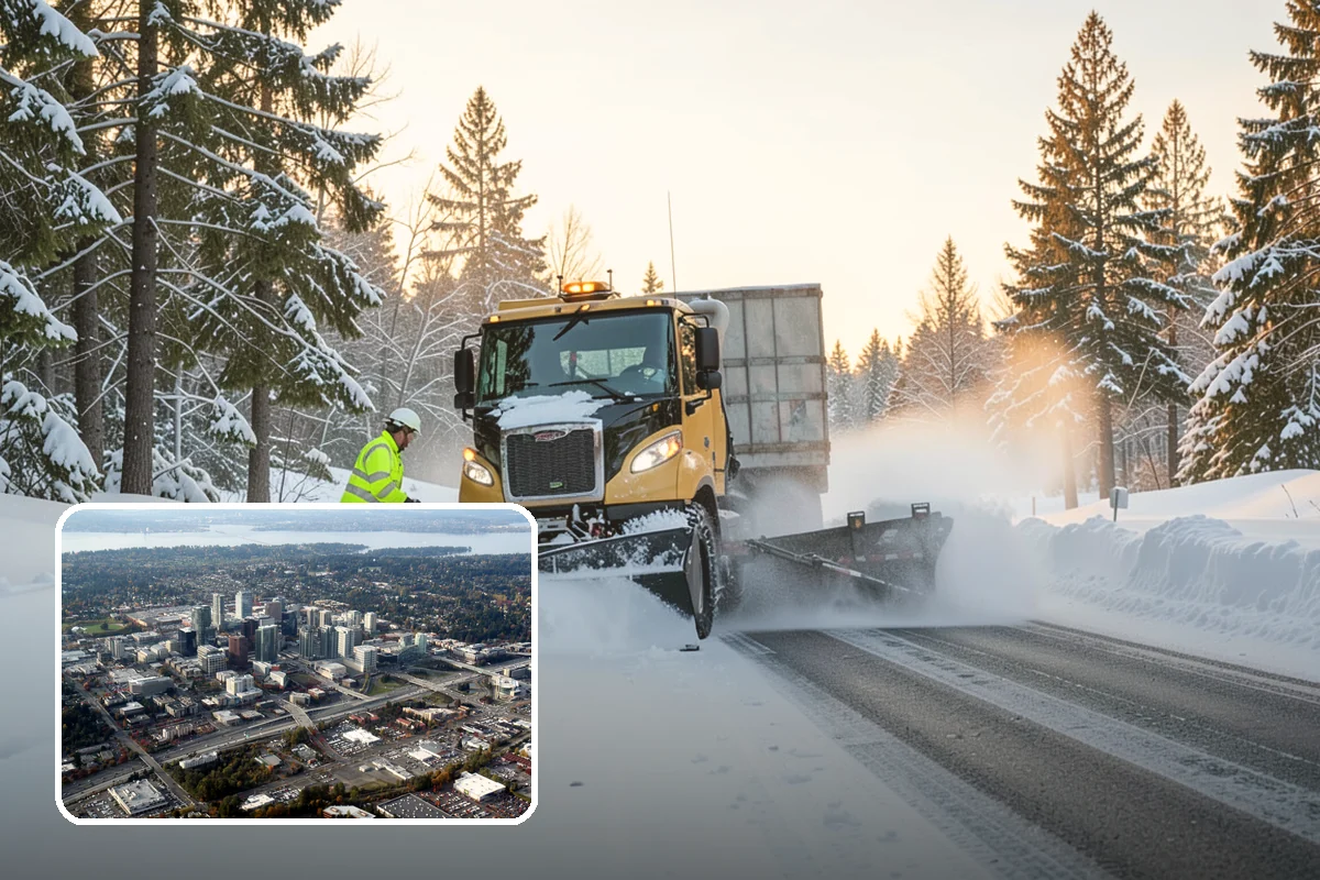 Loading Dock Snow Removal in Bellevue, King County, WA - Clear apron and dock-face access for trailers
