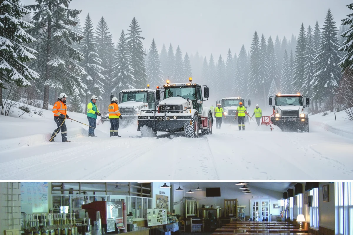 Loading Dock Snow Removal in Black Diamond, King County, WA - Loading docks need close attention during midwinter cold snaps when wet snow refreezes quickly under constant trailer weight.
