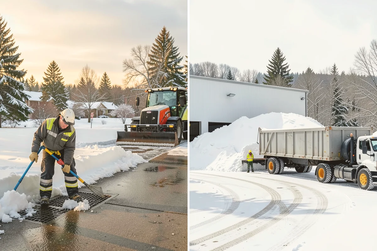 Loading Dock Snow Removal in Bothell, King County, WA - Assess the dock apron, approach, and worker walk zones