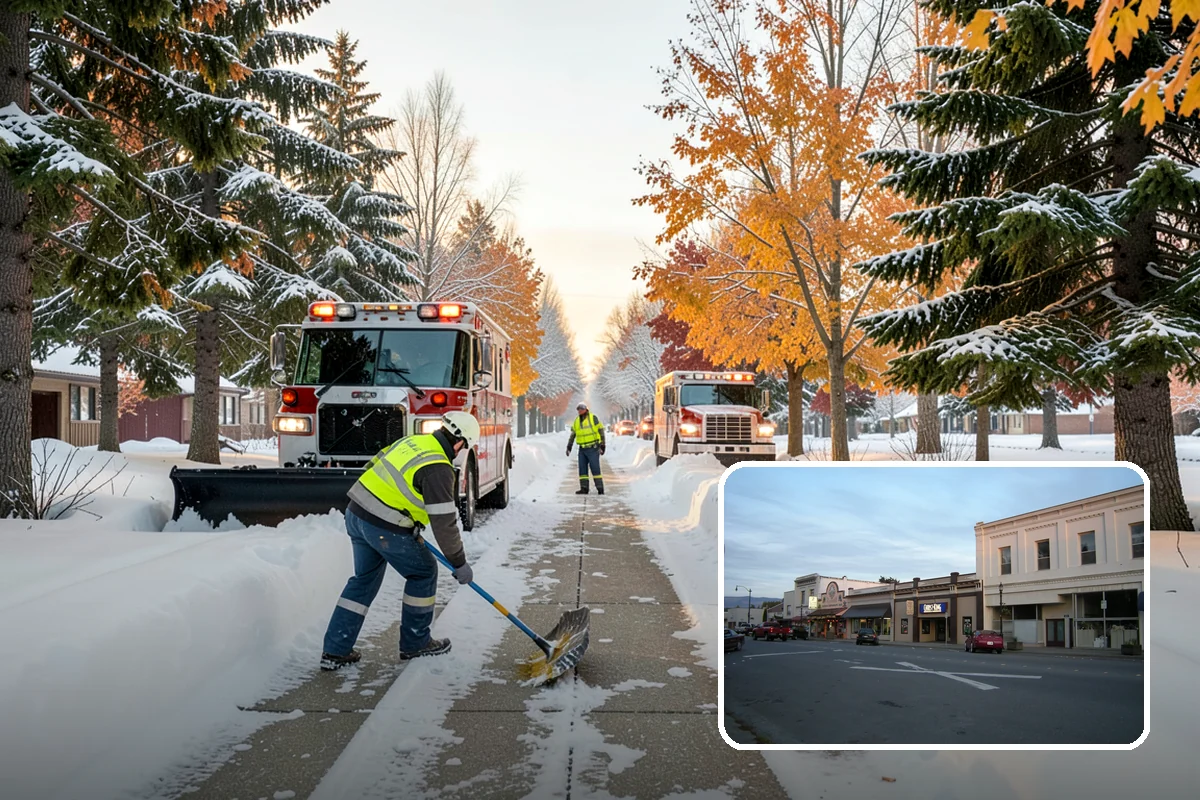 Loading Dock Snow Removal in Burlington, Skagit County, WA - Clear apron and dock-face access for trailers
