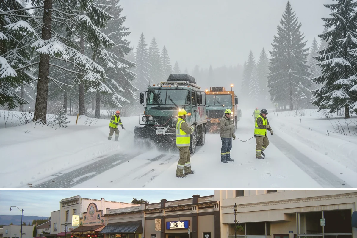 Loading Dock Snow Removal in Burlington, Skagit County, WA - Loading docks need close attention during midwinter cold snaps when wet snow refreezes quickly under constant trailer weight.