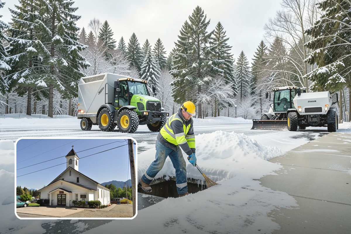 Loading Dock Snow Removal in Concrete, Skagit County, WA - Clear apron and dock-face access for trailers