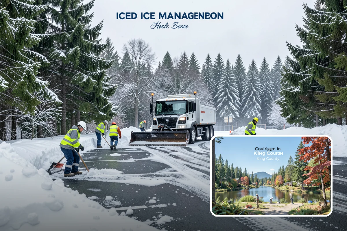 Loading Dock Snow Removal in Covington, King County, WA - Clear apron and dock-face access for trailers