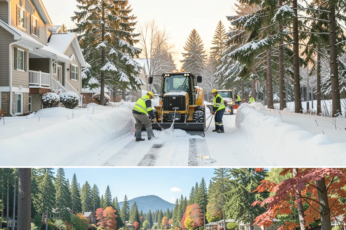 Loading Dock Snow Removal in Covington, King County, WA - Loading docks need close attention during midwinter cold snaps when wet snow refreezes quickly under constant trailer weight.