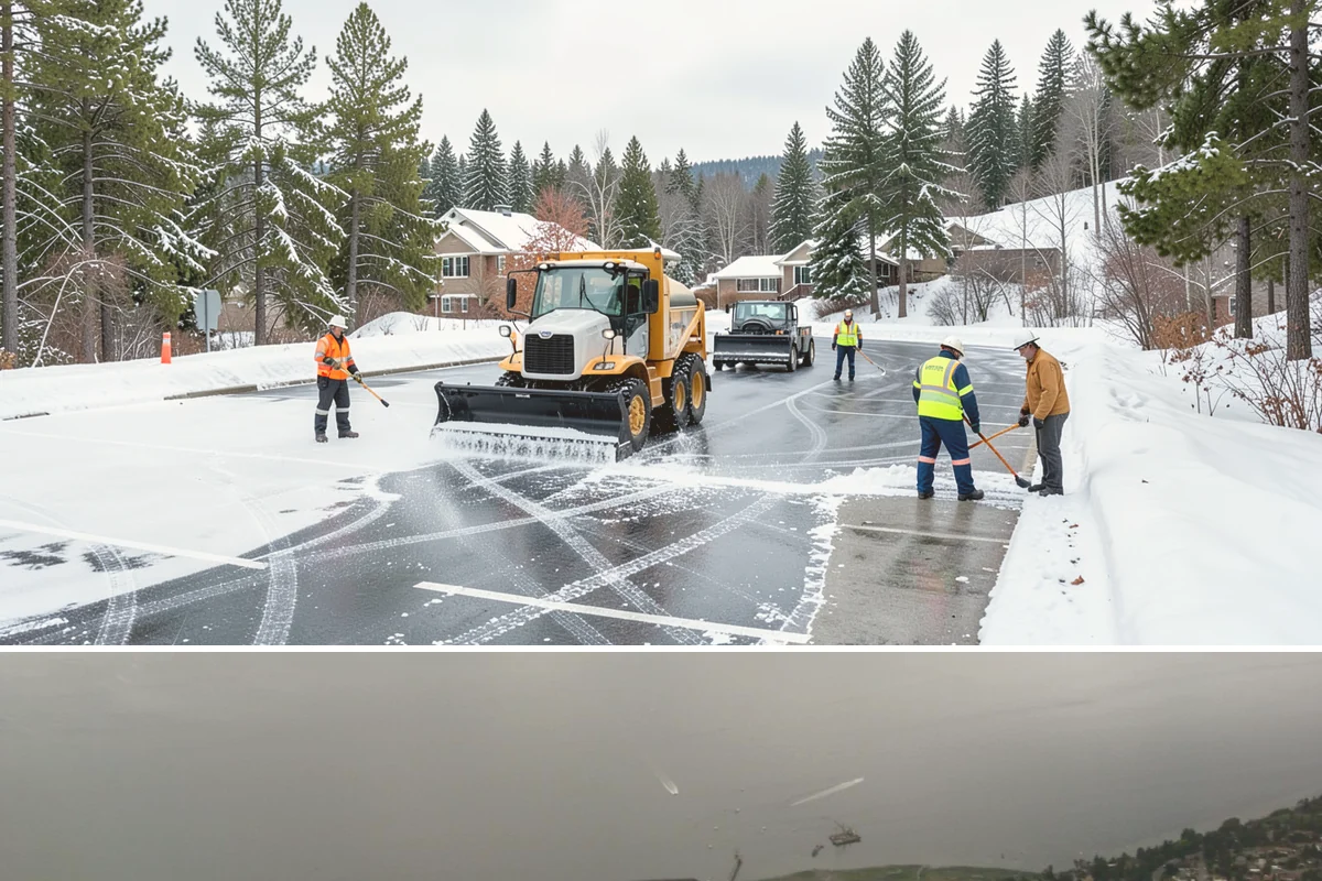 Loading Dock Snow Removal in Des Moines, King County, WA - Loading docks need close attention during midwinter cold snaps when wet snow refreezes quickly under constant trailer weight.