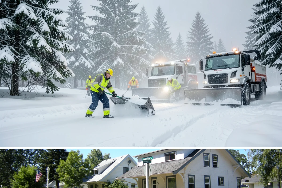 Loading Dock Snow Removal in DuPont, Pierce County, WA - Loading docks need close attention during midwinter cold snaps when wet snow refreezes quickly under constant trailer weight.