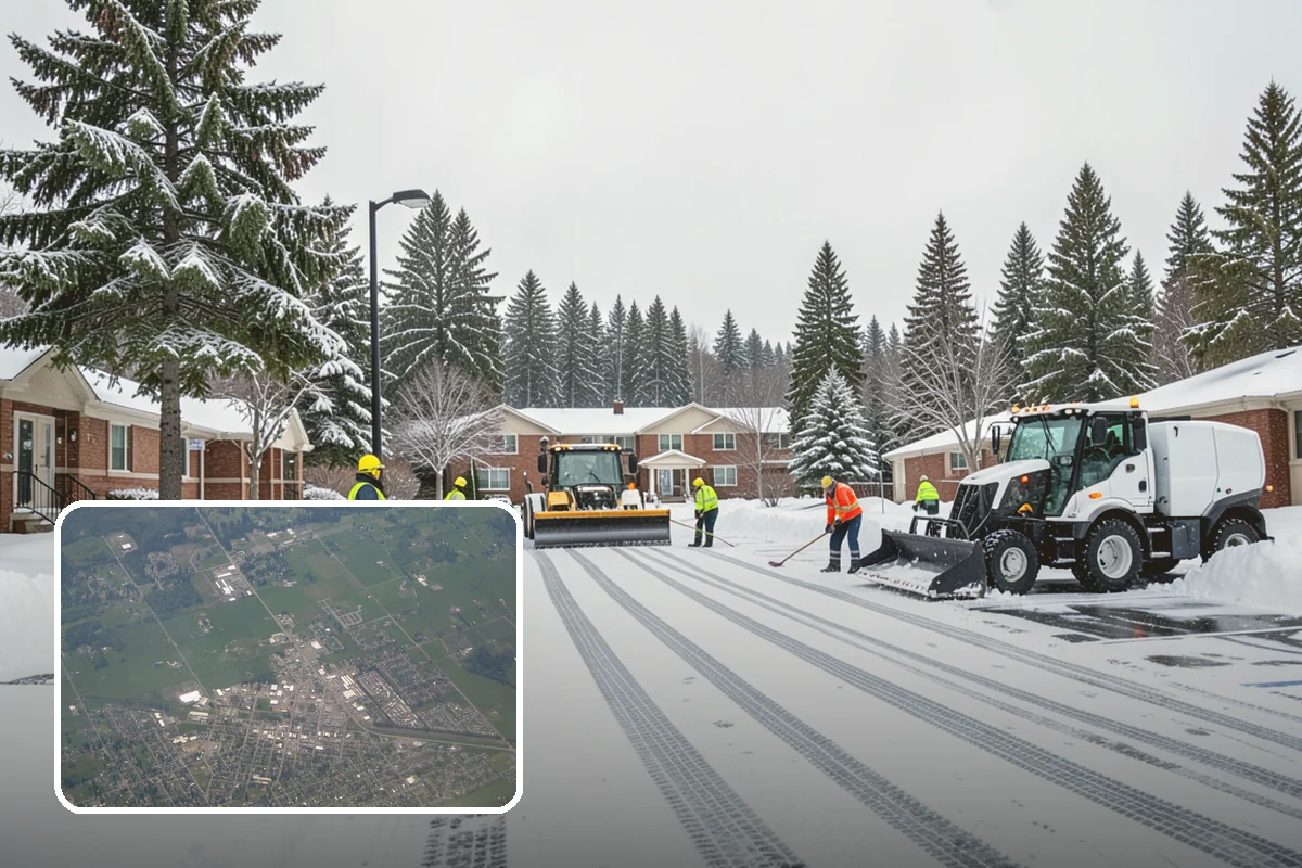 Loading Dock Snow Removal in Enumclaw, King County, WA - Clear apron and dock-face access for trailers