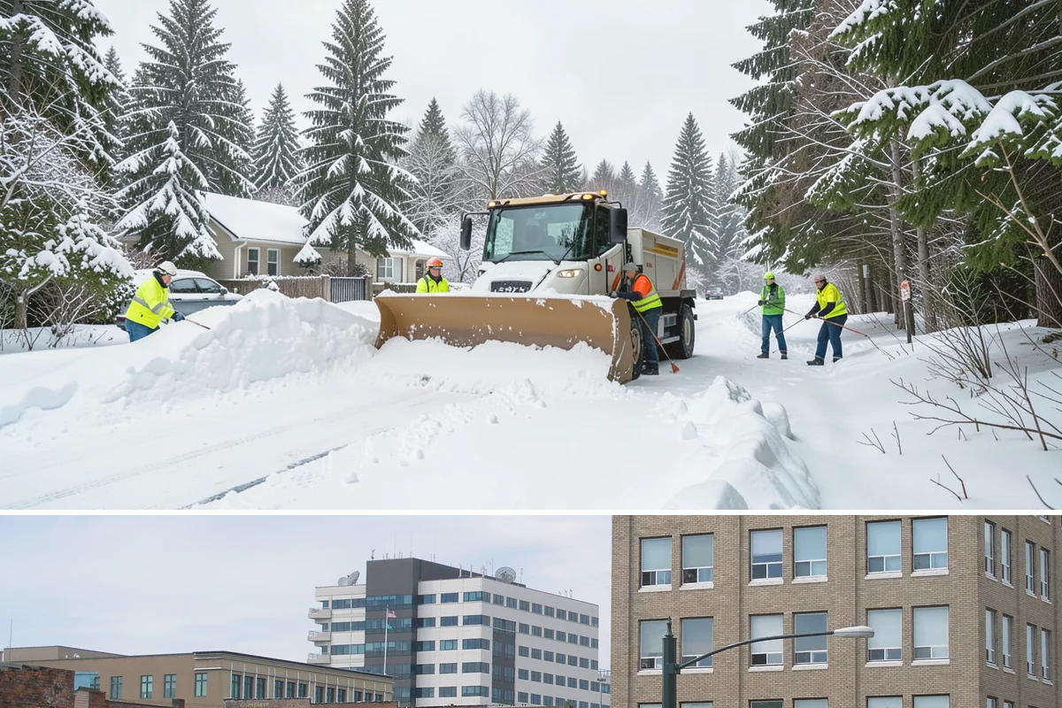 Loading Dock Snow Removal in Everett, Snohomish County, WA - Loading docks need close attention during midwinter cold snaps when wet snow refreezes quickly under constant trailer weight.