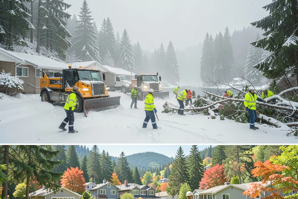 Loading Dock Snow Removal in Fircrest, Pierce County, WA - Loading docks need close attention during midwinter cold snaps when wet snow refreezes quickly under constant trailer weight.