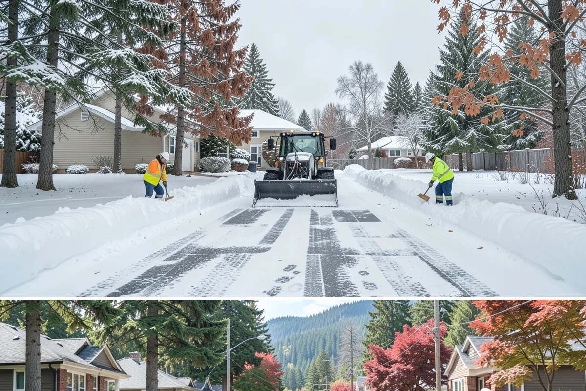 Loading Dock Snow Removal in Hunts Point, King County, WA - Loading docks need close attention during midwinter cold snaps when wet snow refreezes quickly under constant trailer weight.