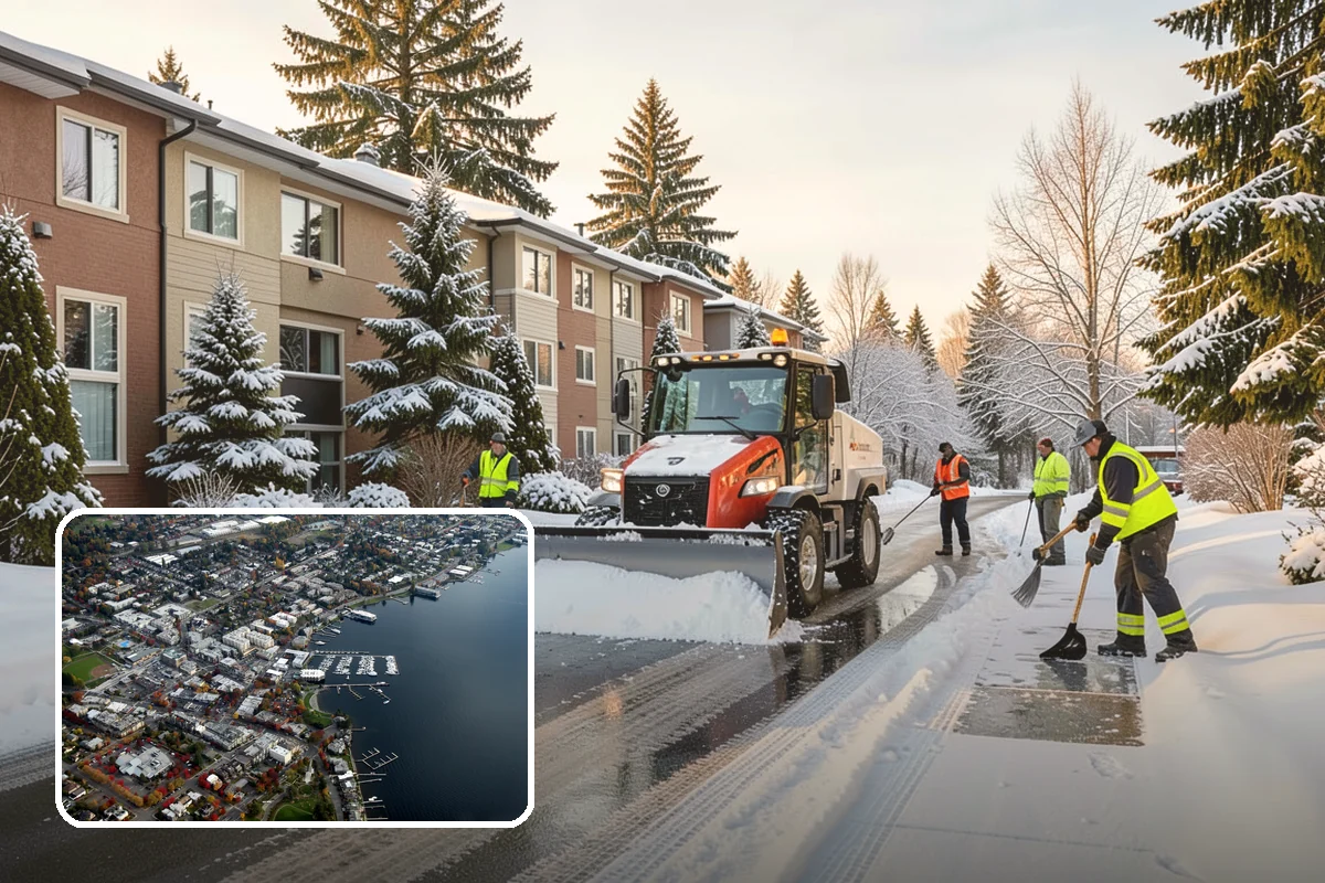 Loading Dock Snow Removal in Kirkland, King County, WA - Clear apron and dock-face access for trailers