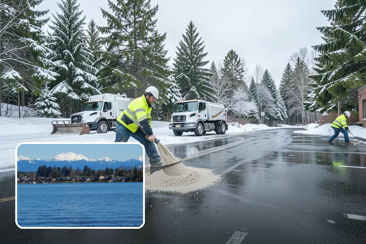 Loading Dock Snow Removal in Lake Stevens, Snohomish County, WA - Clear apron and dock-face access for trailers