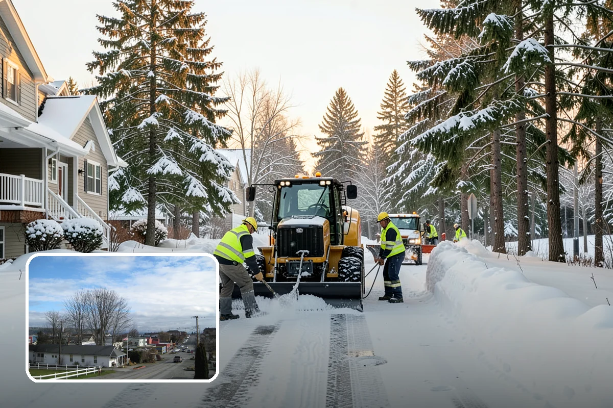 Loading Dock Snow Removal in Langley, Island County, WA - Clear apron and dock-face access for trailers