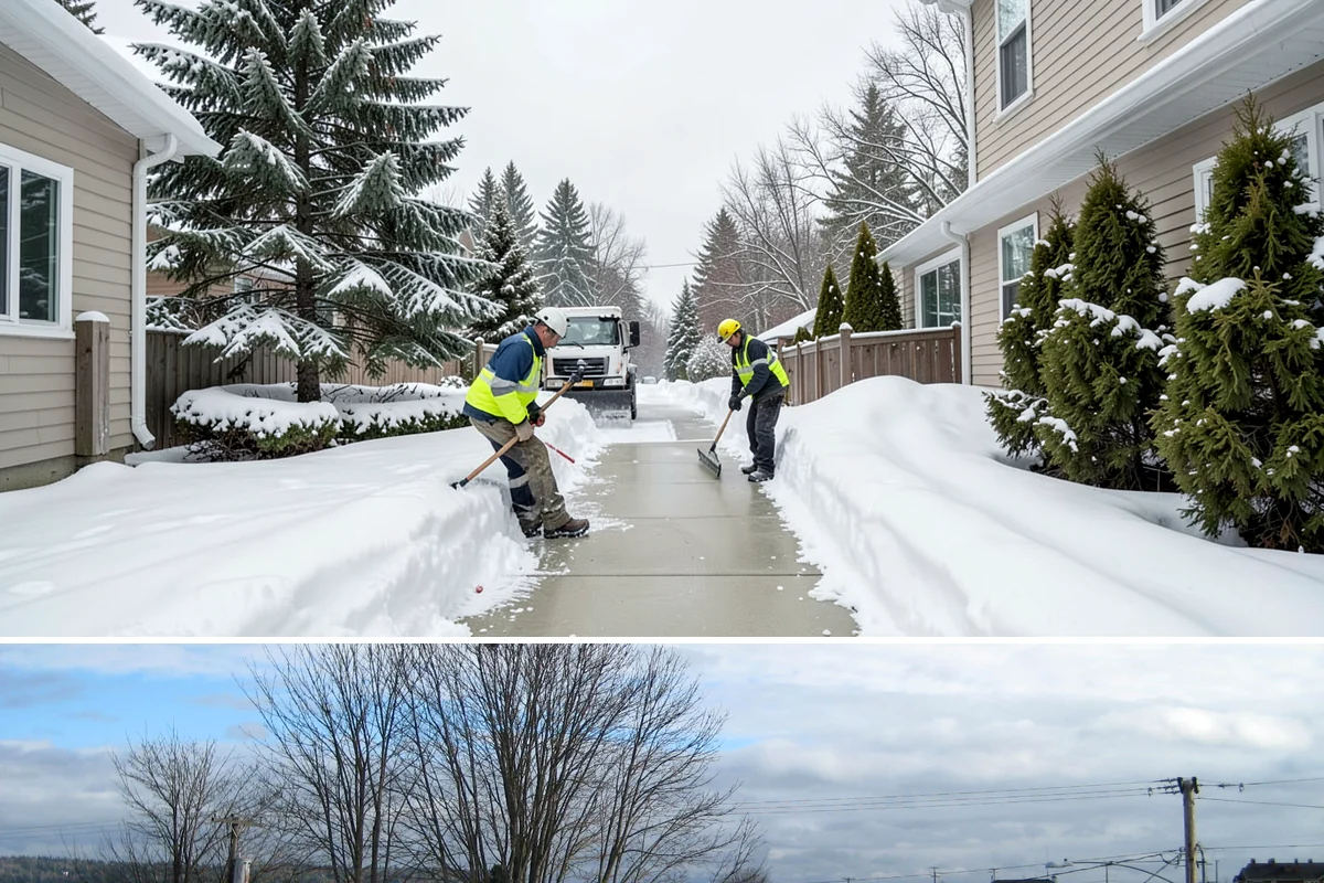 Loading Dock Snow Removal in Langley, Island County, WA - Loading docks need close attention during midwinter cold snaps when wet snow refreezes quickly under constant trailer weight.