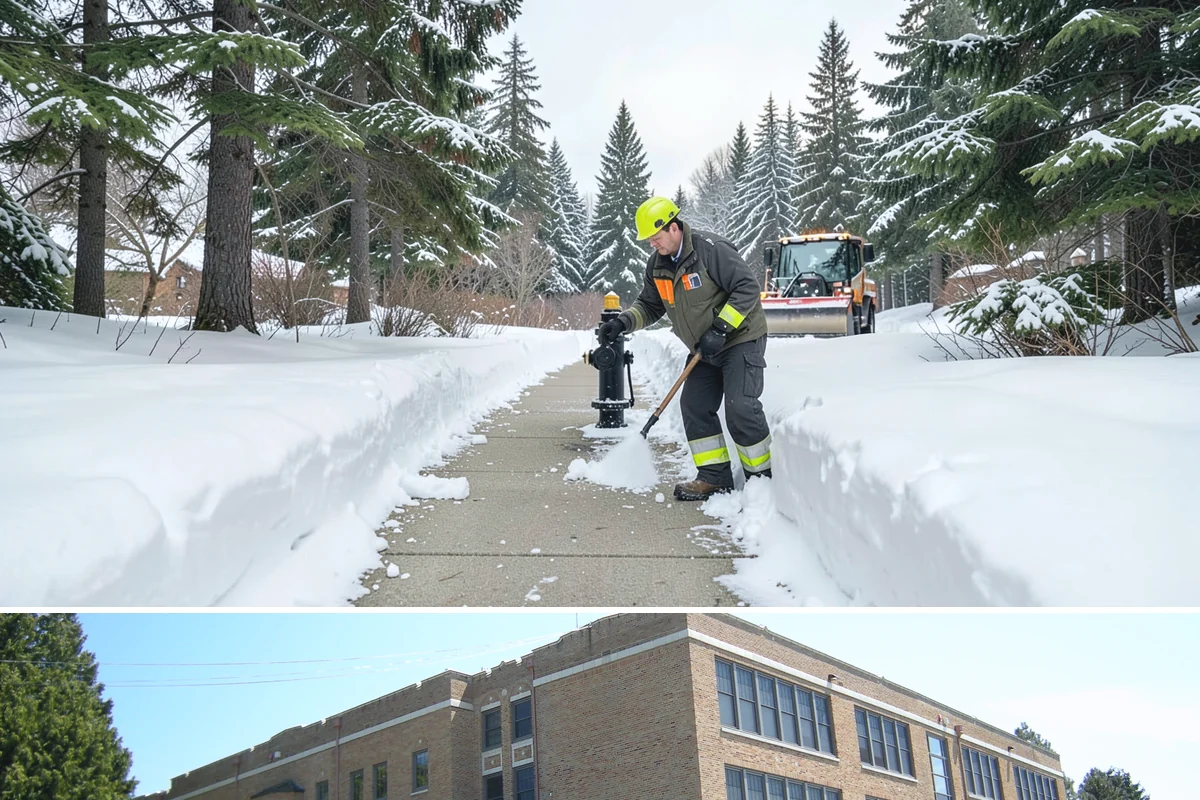 Loading Dock Snow Removal in Maple Valley, King County, WA - Loading docks need close attention during midwinter cold snaps when wet snow refreezes quickly under constant trailer weight.