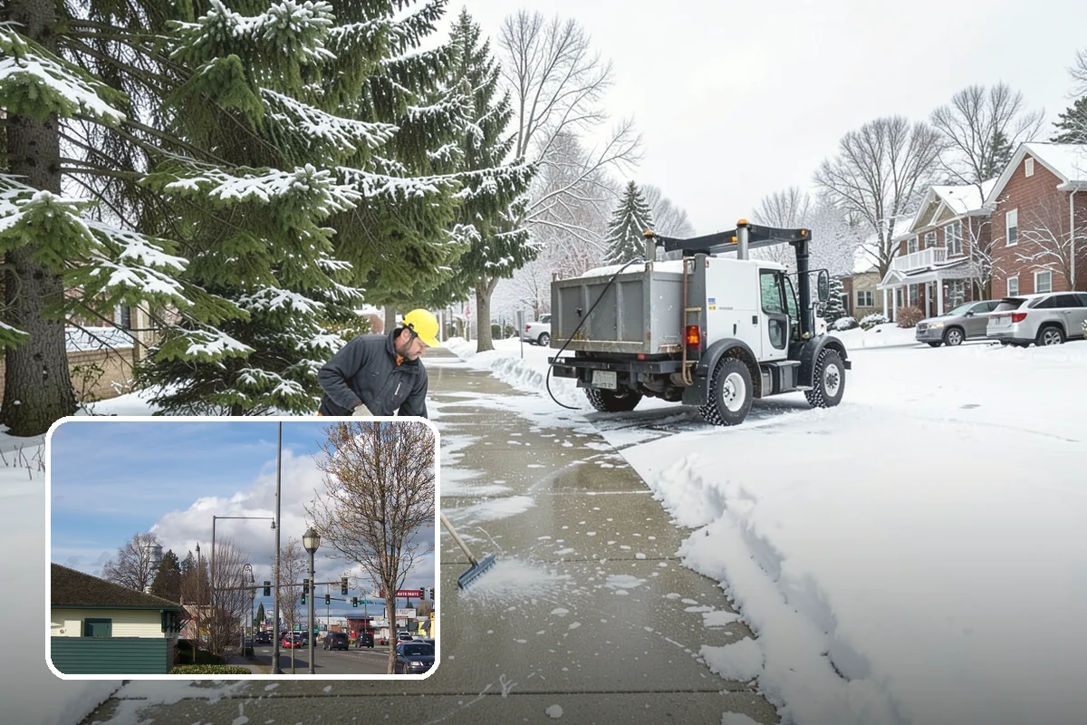 Loading Dock Snow Removal in Marysville, Snohomish County, WA - Clear apron and dock-face access for trailers