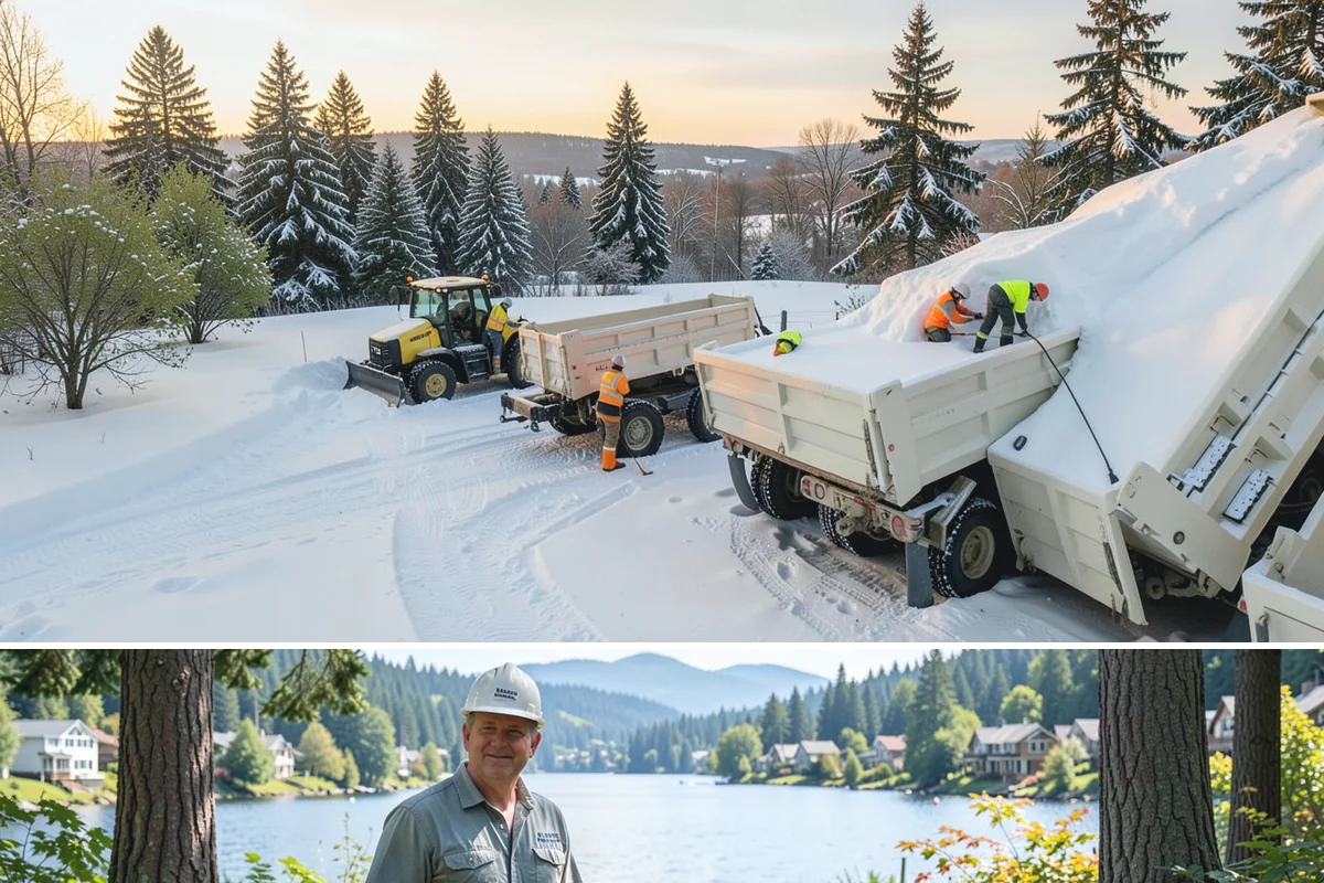 Loading Dock Snow Removal in Milton, King County, WA - Loading docks need close attention during midwinter cold snaps when wet snow refreezes quickly under constant trailer weight.