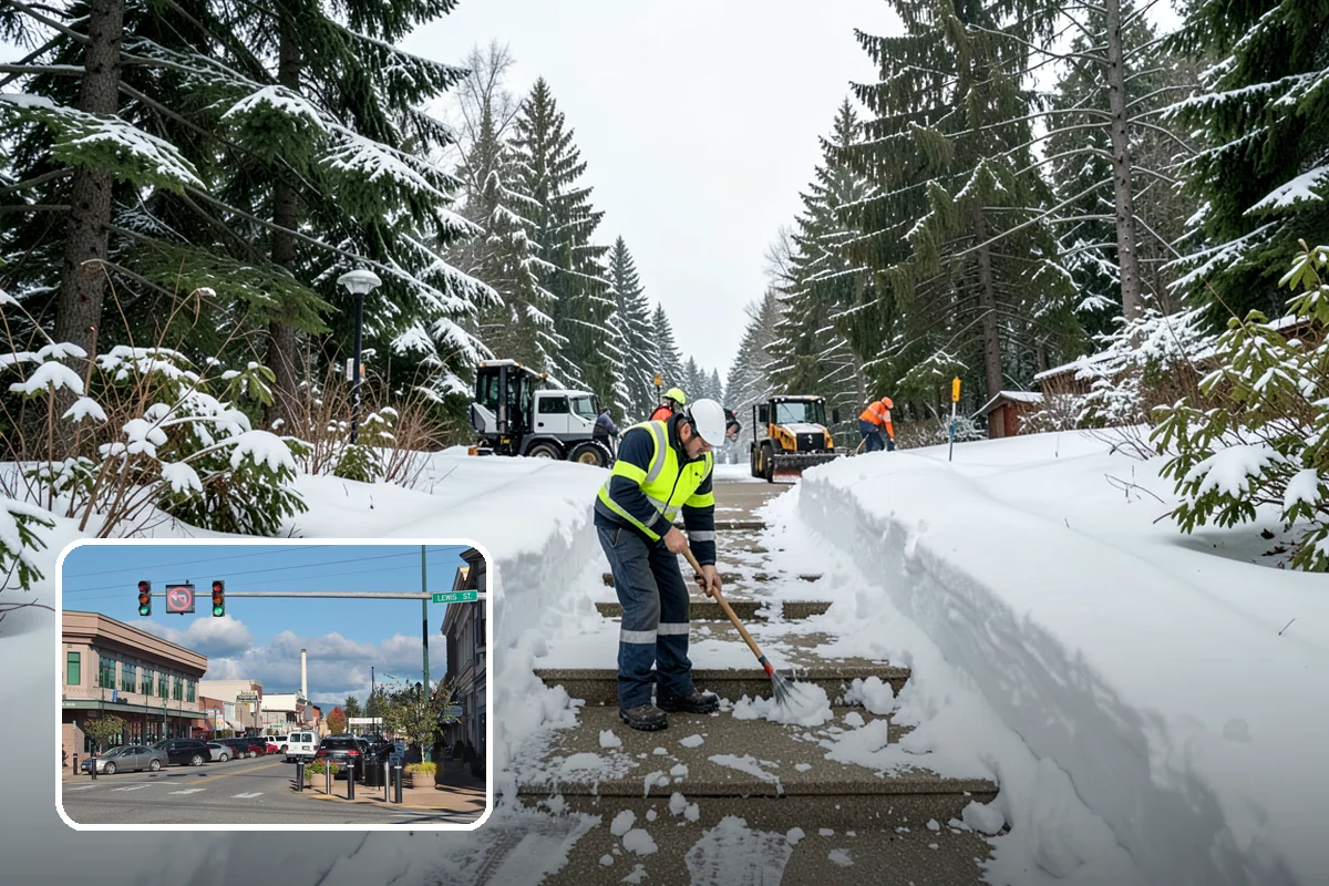 Loading Dock Snow Removal in Monroe, Snohomish County, WA - Clear apron and dock-face access for trailers
