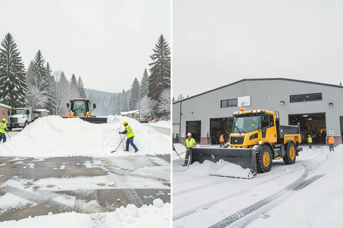 Loading Dock Snow Removal in Orting, Pierce County, WA - Assess the dock apron, approach, and worker walk zones