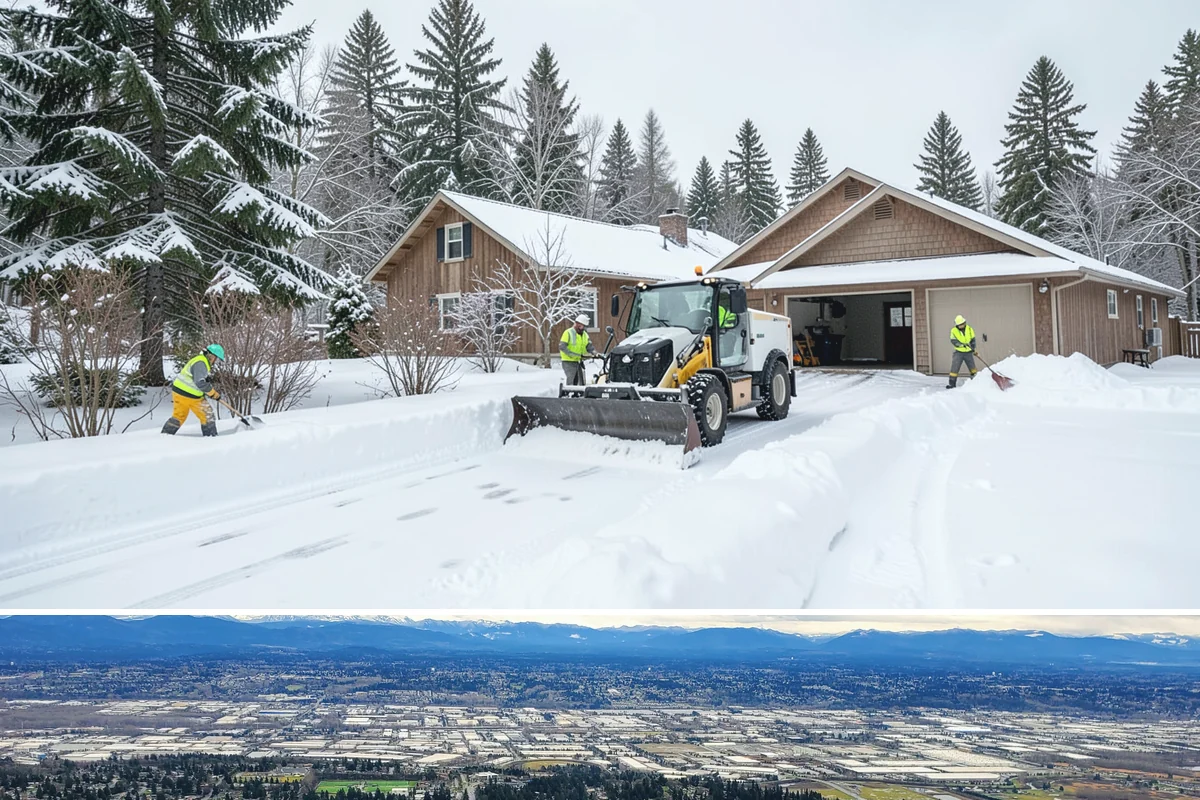 Loading Dock Snow Removal in SeaTac, King County, WA - Loading docks need close attention during midwinter cold snaps when wet snow refreezes quickly under constant trailer weight.