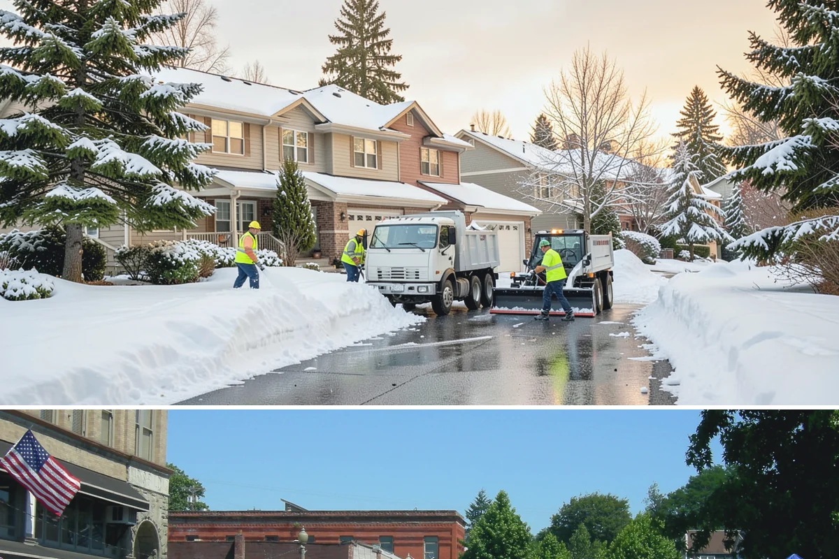 Loading Dock Snow Removal in Snohomish, Snohomish County, WA - Loading docks need close attention during midwinter cold snaps when wet snow refreezes quickly under constant trailer weight.