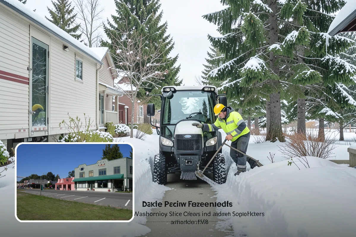 Loading Dock Snow Removal in Snoqualmie, King County, WA - Clear apron and dock-face access for trailers