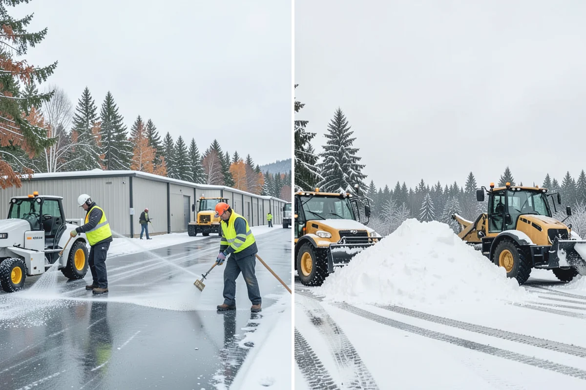 Loading Dock Snow Removal in South Prairie, Pierce County, WA - Assess the dock apron, approach, and worker walk zones