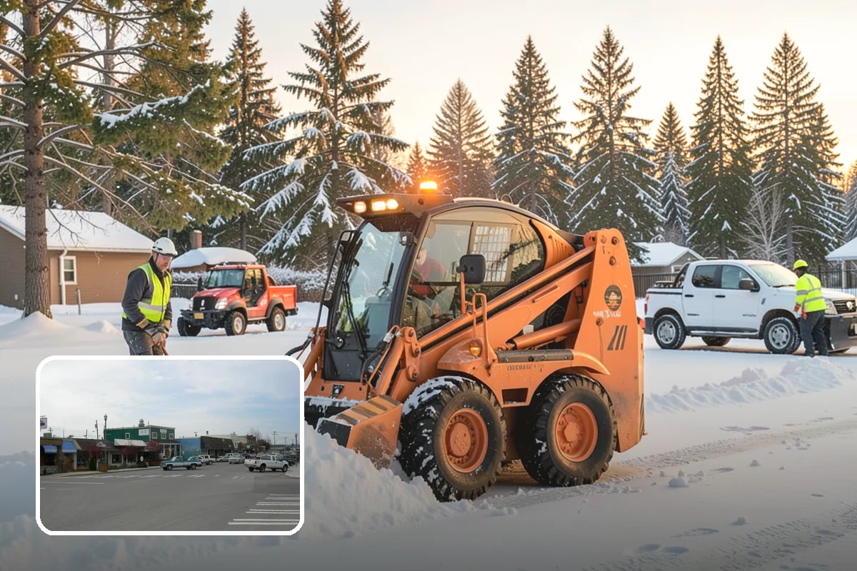 Loading Dock Snow Removal in Stanwood, Snohomish County, WA - Clear apron and dock-face access for trailers