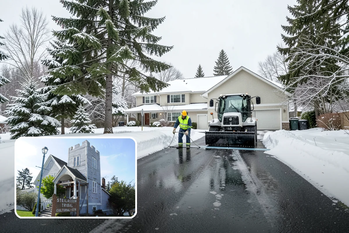 Loading Dock Snow Removal in Steilacoom, Pierce County, WA - Clear apron and dock-face access for trailers