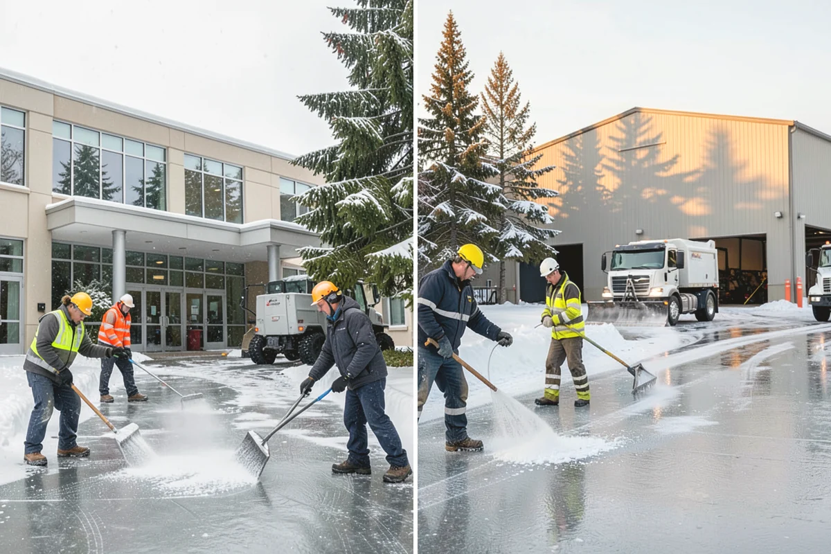 Loading Dock Snow Removal in Steilacoom, Pierce County, WA - Assess the dock apron, approach, and worker walk zones