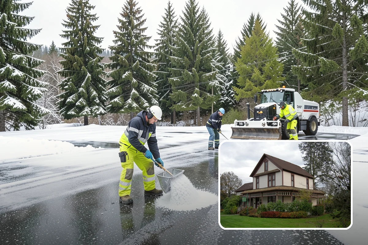 Loading Dock Snow Removal in Sumner, Pierce County, WA - Clear apron and dock-face access for trailers