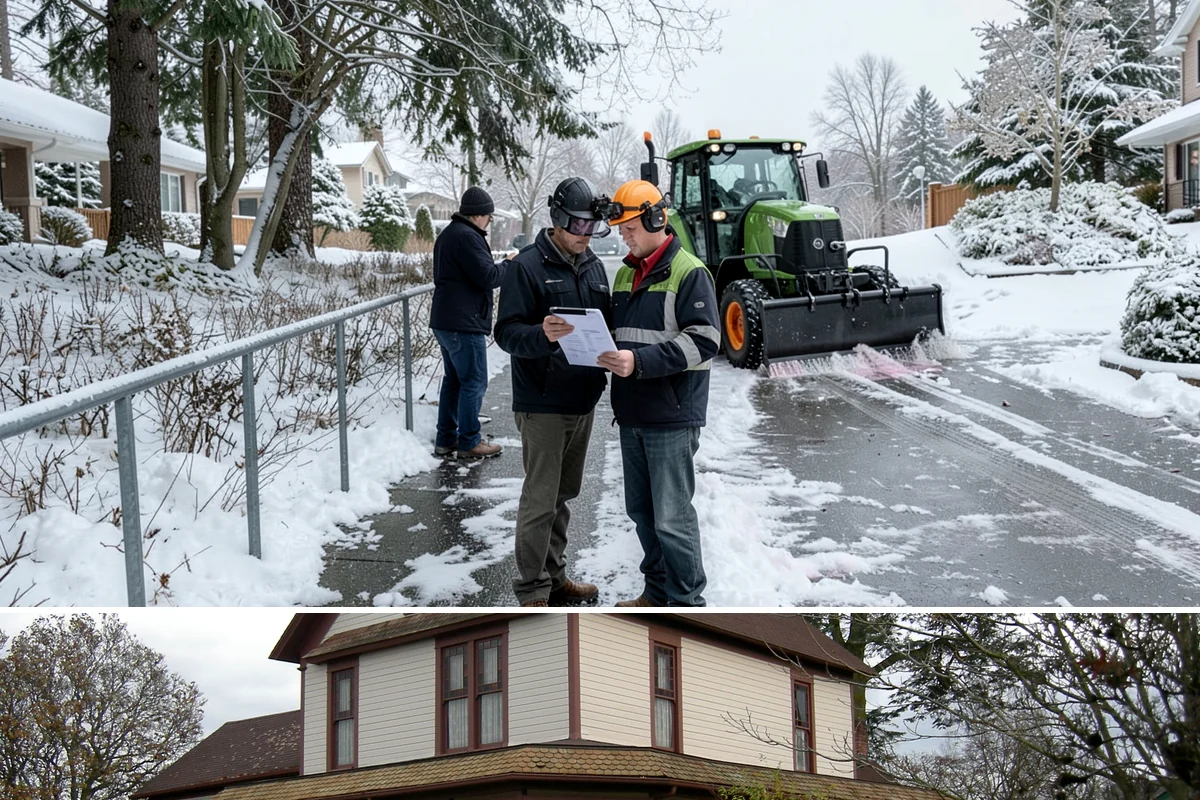 Loading Dock Snow Removal in Sumner, Pierce County, WA - Loading docks need close attention during midwinter cold snaps when wet snow refreezes quickly under constant trailer weight.