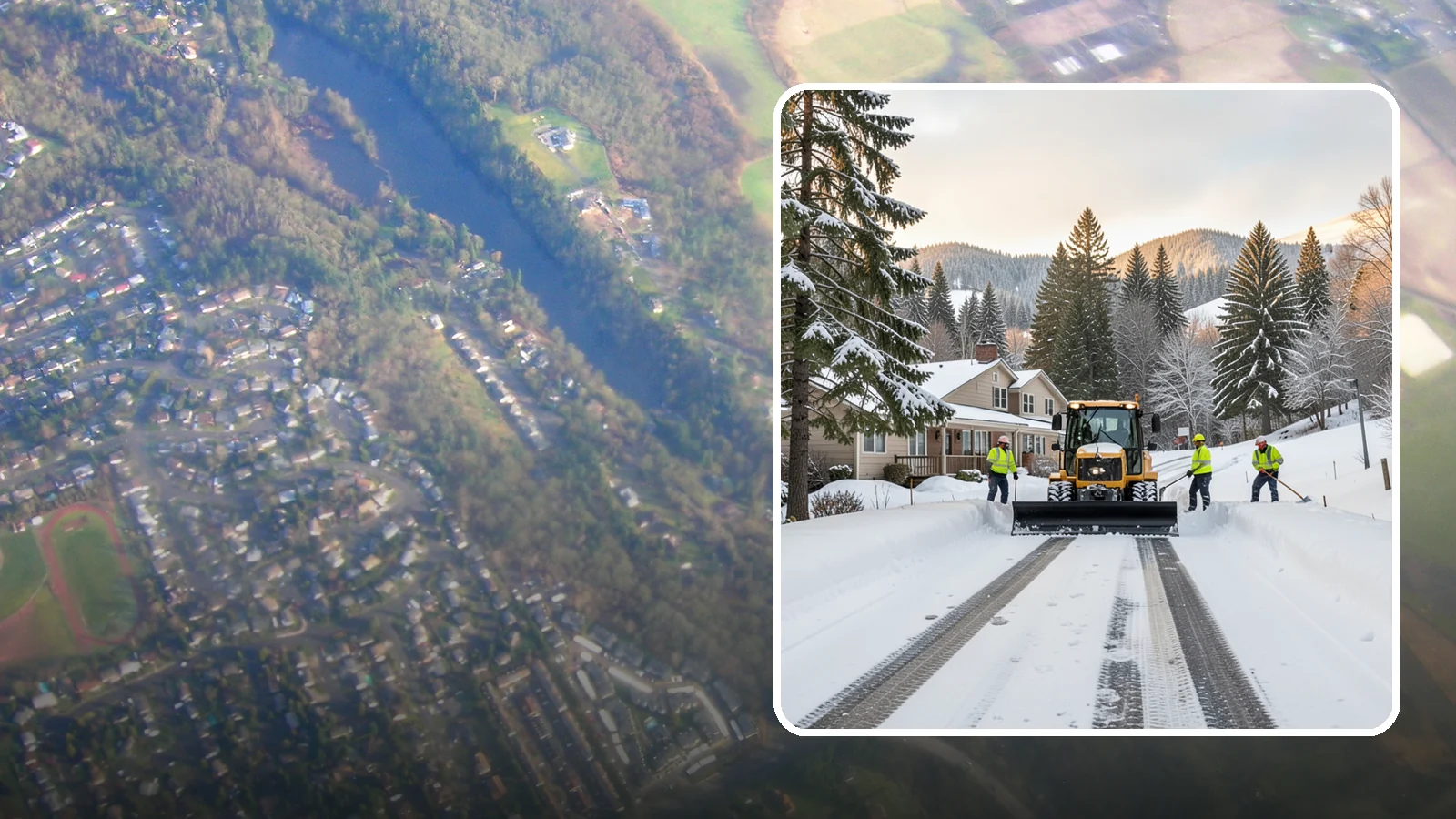 Long Driveway Snow Removal in Algona, King County, WA - We clear long rural and hillside driveways end to end so you never get stranded at home.