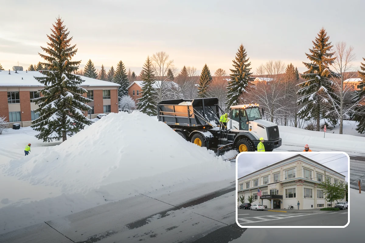 Long Driveway Snow Removal in Anacortes, Skagit County, WA - Clears the full length to the road